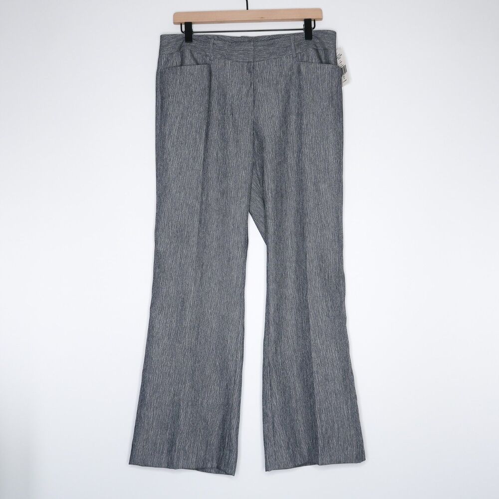 Tahari Arthur S. Levine Womens Trouser Pants Size 10P Navy White 5183P952 Office